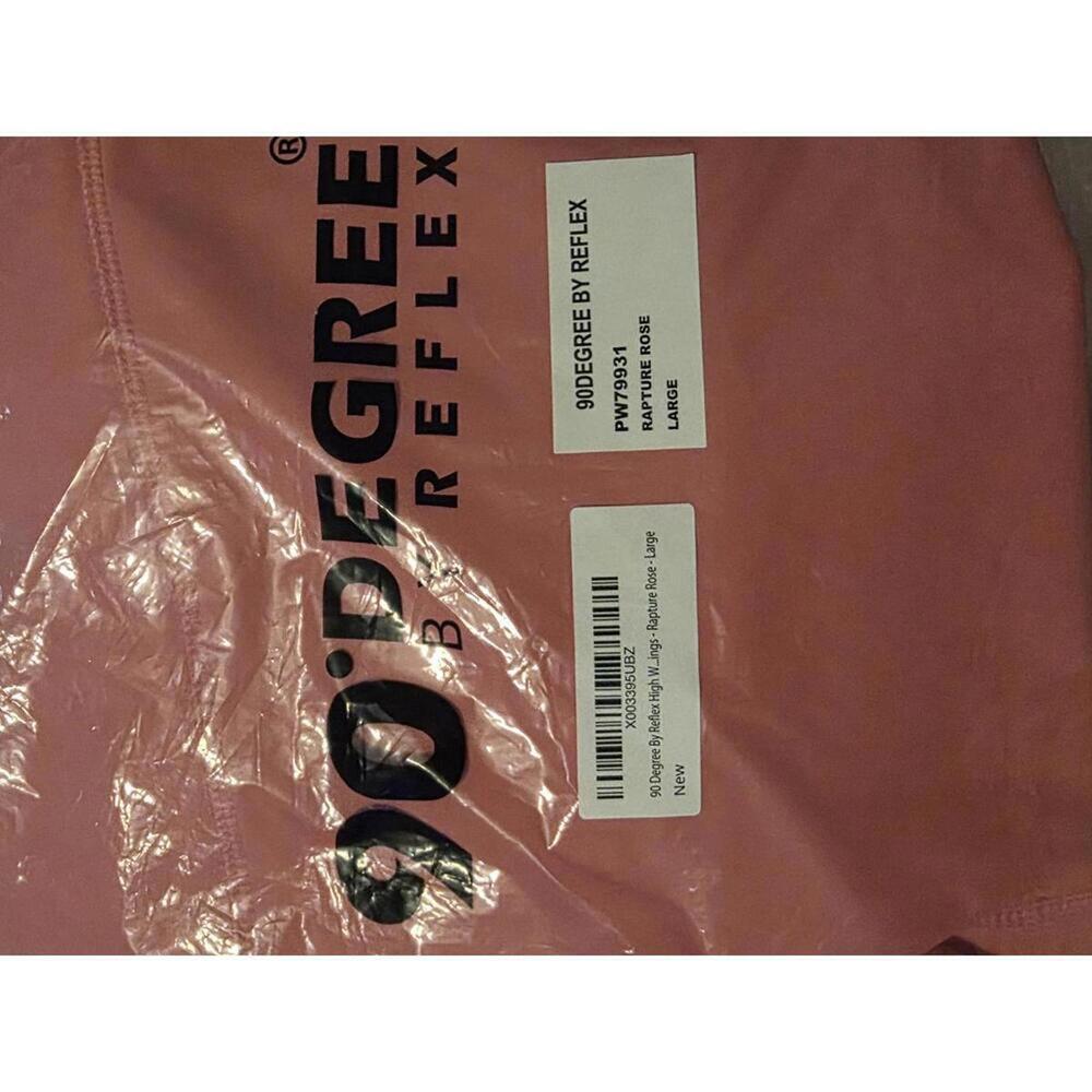Womens 90 degree by Reflex Leggins Color Rapture Rose. SIZE L